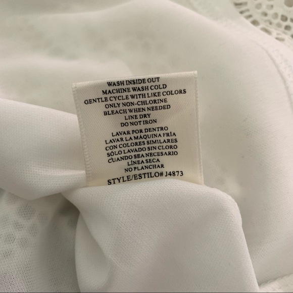 NWT White Lace Cold Shoulder American Beauty Blouse Large - Picture 14 of 14